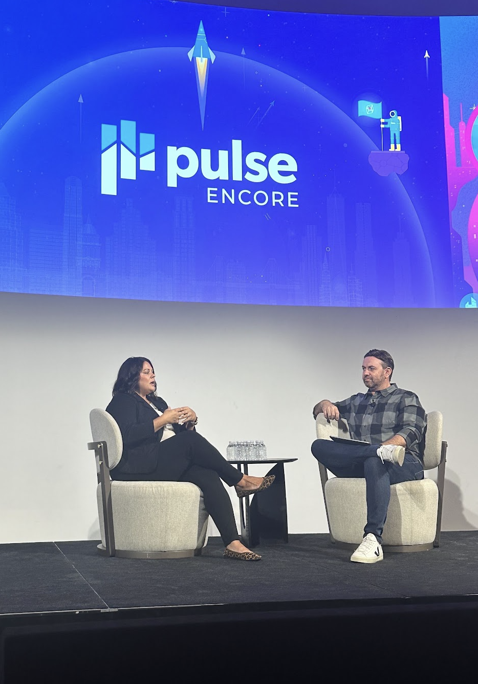 Scott Salkin on stage in a fireside chat at Gainsight's Pulse Encore conference